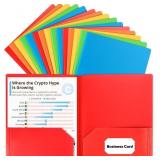 $14 Habgp 15 Pcs File Folders with Pockets, Plasti