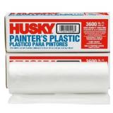$34 Husky High Density Painter's Plastic, Clear, 9