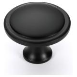 $9 2-Pack Matte Black Kitchen Cabinet Knobs, Solid