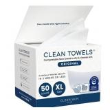 $18 Clean Skin Club Clean Towels XL , 100% USDA Bi