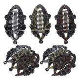 $19 KALLORY Banana Hair Clips, 9pcs Fishtail Hair