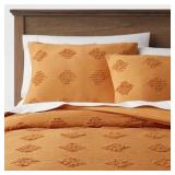 $49 Full/Queen Tufted Diamond Crinkle Duvet Cover