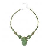 $140 Jay King .925 Silver Tanzanian GREEN OPAL Bea