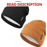 $15 2 Pack Baby Beanie Toddler Winter Hat with Fle