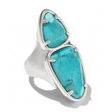 $112 Kendra Scott Margot Double Gemstone Ring - Bl