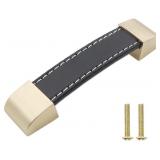 $16 6 Pack Vintage PU Leather Knob Pull Handle, Le