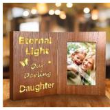 $14 nasominako Wooden Light-Up 4x6 Daughter Photo