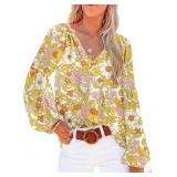 $16 Dokotoo Women's Casual Boho Floral Print V Nec