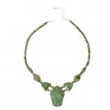 $140 Jay King .925 Silver Tanzanian GREEN OPAL Bea