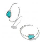 $63 Kendra Scott Margot Gemstone Hoop Earrings - B