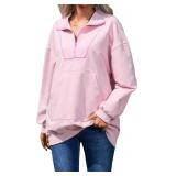 $11 Famulily Cute Half Zipper Lapel Collar Pullove