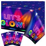 $8 Adirasenotek 3Pcs Glow Party Tablecloths,Neon 8