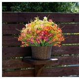 $18 12 Bundles Artificial Fake Flowers UV Resistan