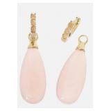 $82 RARITIES pink CHALCEDONY EARRINGS