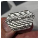 $30 Marla Wynne crystal hexagon ring Silverstone s
