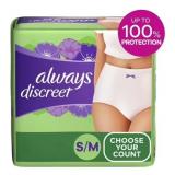 $24 Always Discreet Adult Incontinence Underwear f