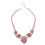 $175 JAY King Rhodochrosite Necklace STERLING SILV