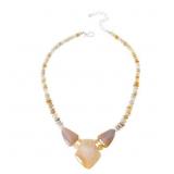 $115 JAY King Striped Agate Necklace STERLING SILV