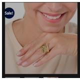 $60 Bellezza Bronze Textured Crocodile Ring sz 5