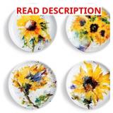 $55 DEMDACO Watercolor Yellow Sunflowers 6.5 inch