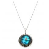 $99 Colleen Lopez GEMS RouND GEM DISC cHALcOdony P