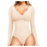 $12 LODAY Long Sleeve Bodysuit for Women Tummy Con