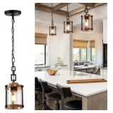 $62 Farmhouse Pendant Light, 6' Rustic Hanging Lig
