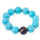 $38 KALIFANO SINGLE GLOBE STRETCH Turquoise size S