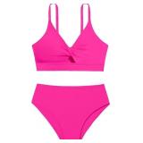 $12 KANGKANG Girls Swimsuits Size 10 Solid 3 Piece