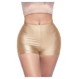 $24 Shiny Shorts High Waist Hotpants Stretch Light