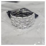 $44 Radiance By Absolute  3.98ctw Emerald Cut 4-Ro