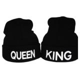 $19 MIUNIKO 2PCS Fashion King and Queen Skullies H