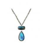 $225 Colleen Lopez Gems Drop Necklace 34' laboridi