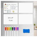 $10 A4 4 Pack Magnetic Dry Erase Whiteboard for Fr