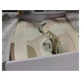 $65 Dream Paris white beige sneakers 8.5 womens