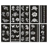 $7 Xmasir Pack of 10 Airbrush Henna Tattoo Stencil