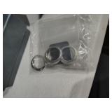 $55 BELLEZzA 3PC TEXTURED BAND silver tone size 5
