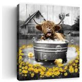 $37 RAMEFLAO Cow Wall Art 16x20 Inch