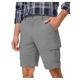 $20 JMIERR Mens Cargo Shorts Corduroy Casual Elast