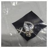 $60 Herkimer 10mm drop earring sterling silver tri