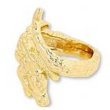 $60 Bellezza Bronze Textured Crocodile Ring sz 5