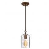 $65 Westinghouse Carmen Barnwood Brown 1 lights Mi