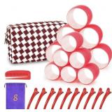 $14 Hair Roller Set 12 pcs Heatless Self Grip Roll