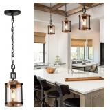 $62 Farmhouse Pendant Light, 6' Rustic Hanging Lig