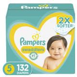 $50 Pampers Swaddlers Baby Diapers Size 5 132 Coun