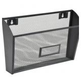 $19 Lorell, Black Mesh Wire Wall Pocket, 1 Each, B