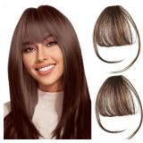 $5 2PCS Hair Clip in Bangs Real Human Hair, Curved