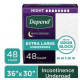$41 Depend Underpads XL, Disposable Incontinence B