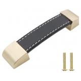 $16 6 Pack Vintage PU Leather Knob Pull Handle, Le