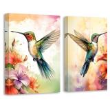 $60 PBXBJY Hummingbird Canvas Wall Art Birds Paint